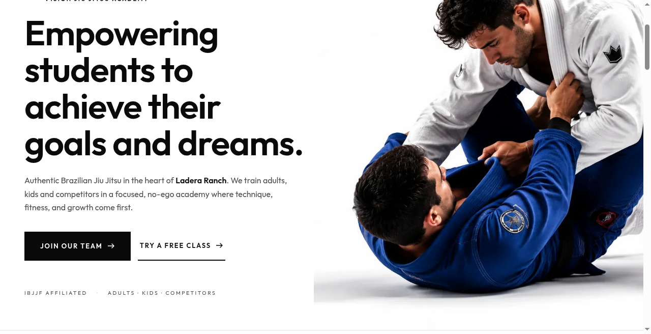 V1SION Jiu Jitsu Academy hero