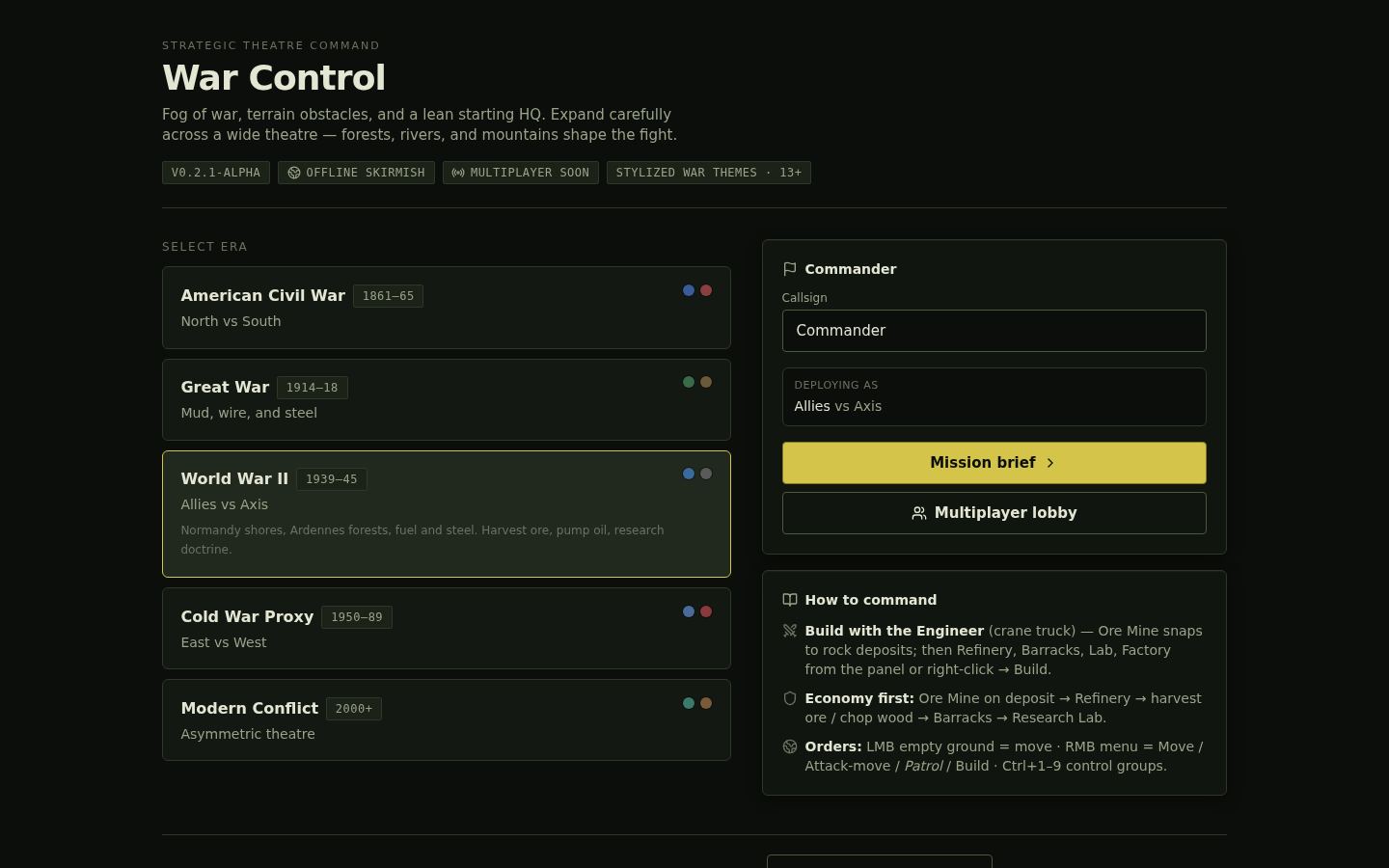 War Control cover